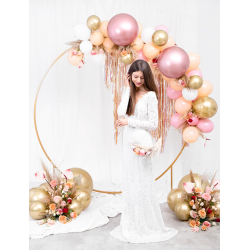 Okrúhly lesklý balón 60cm, ružové zlato