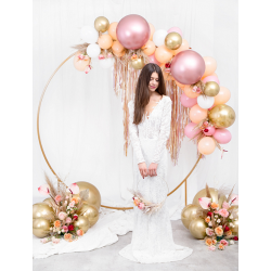 Okrúhly lesklý balón 60cm, ružové zlato