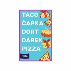 Hra- Taco, čapka, dort, dárek, pizza 