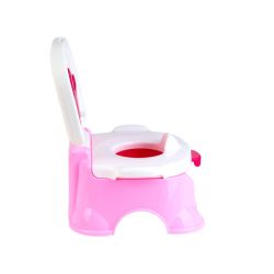 TRÓN - hrací nočník 3v1, podložka na WC + stolička, 6m+ ružový