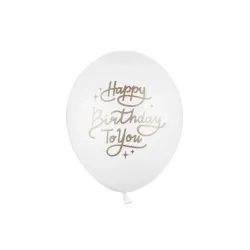 Balón STRONG Happy Birthday: Biele