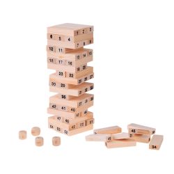 Hra Veža Jenga drevená, 19 cm