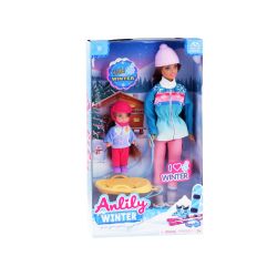 Bábika Anlily a mini bábika na sánkach