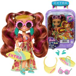 Bábika Barbie Extra Fly Minis cestovateľka v plážovom letnom štýle