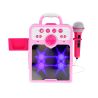 Hudobný reproduktor Boombox s mikrofónom, ružový