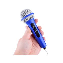 Hudobný reproduktor Boombox s mikrofónom, modrý