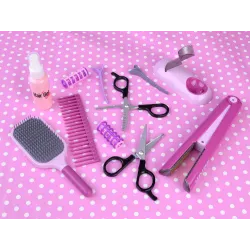 Veľký kadernícky set + žehlička na vlasy