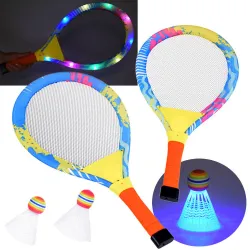 Svietiaci badmintonový set – rakety a košíky
